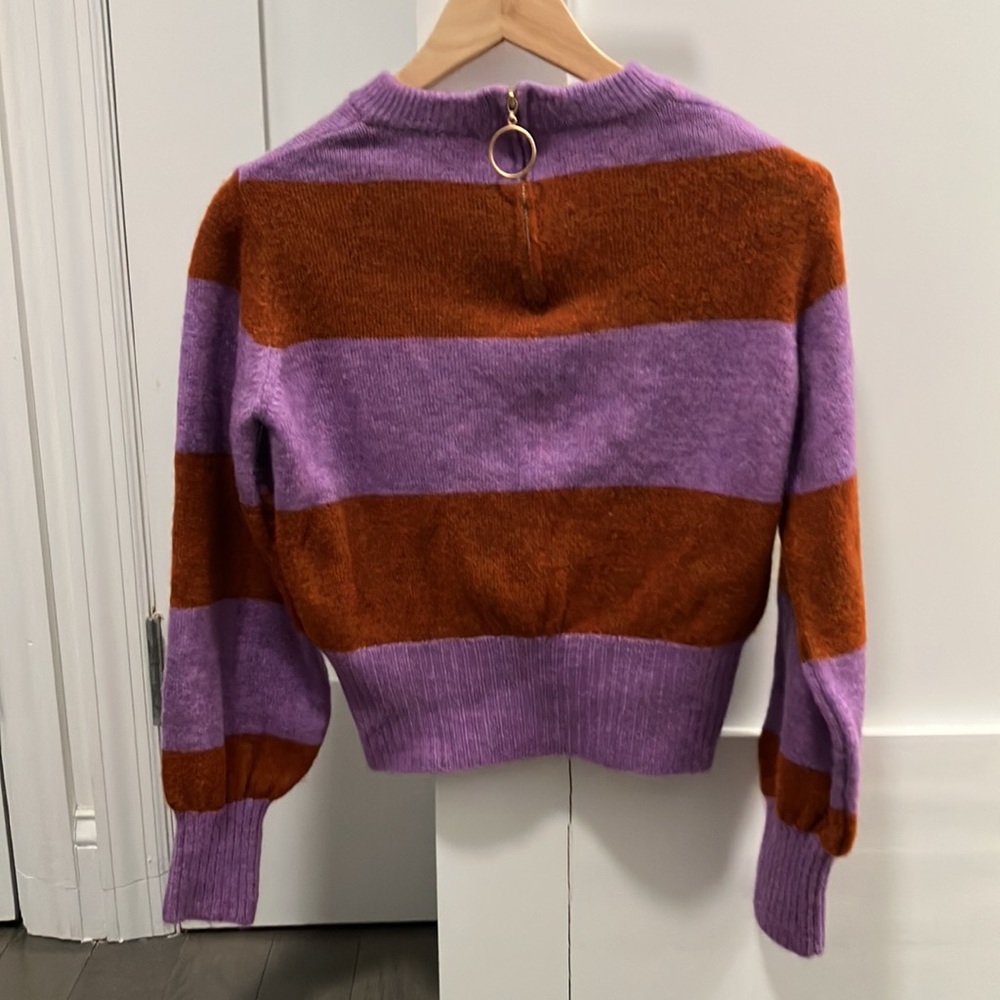 NWT Topshop Striped Cropped Sweater Size 2 - Picture 3 of 8